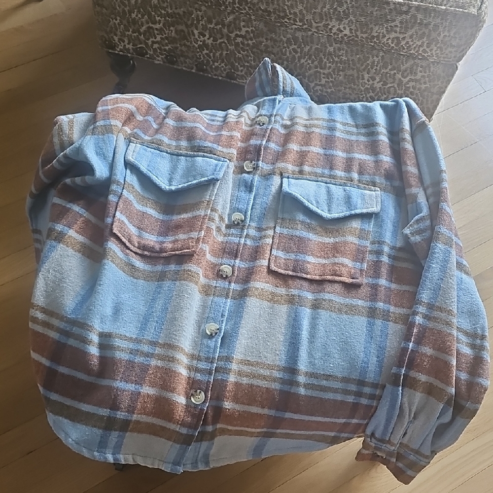 Ford Blue and Brown Plaid Button Down Shirt